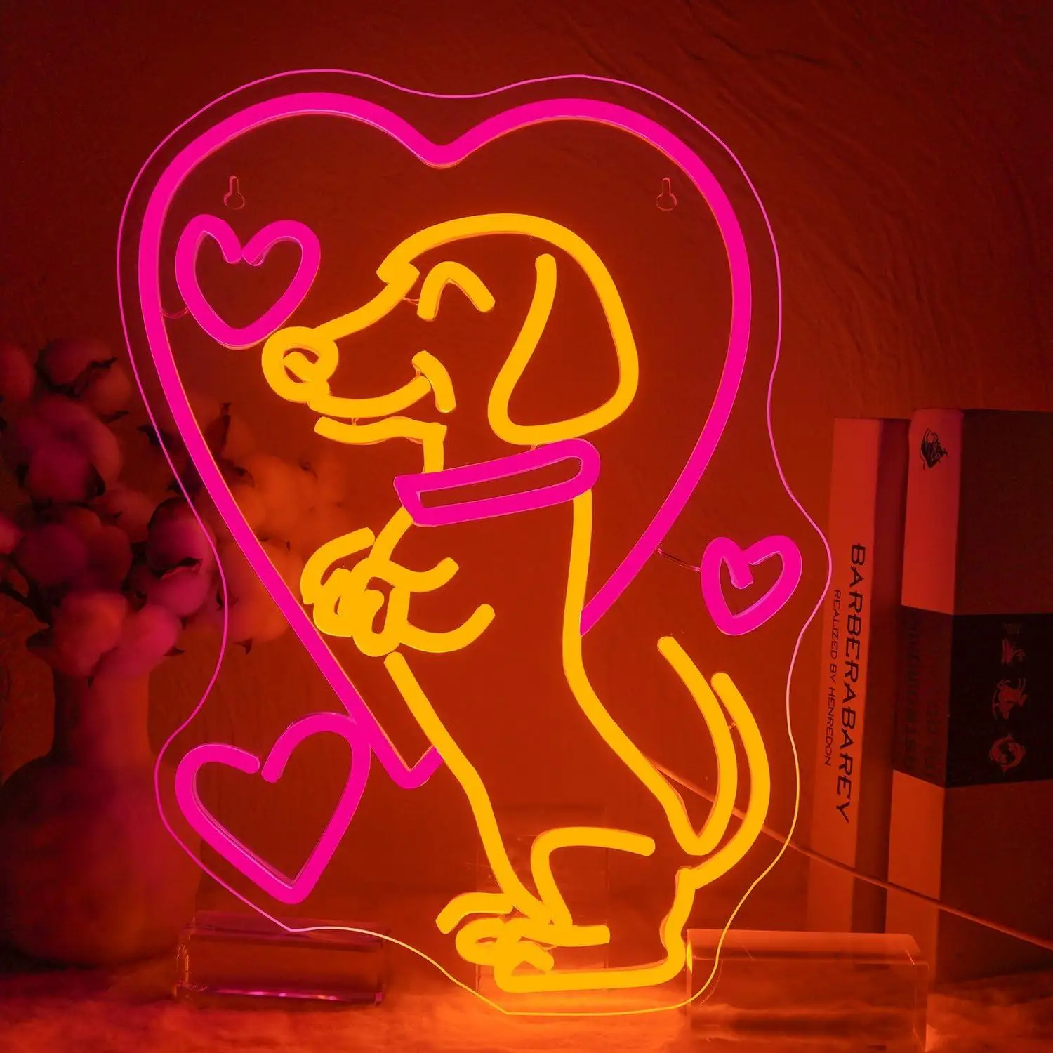 

Неоновая вывеска Love Dog для декора стен, световая вывеска таксы для зоомагазина, спальни, настенный домашний декор для вечеринки, аксессуар, подарок для любителей собак