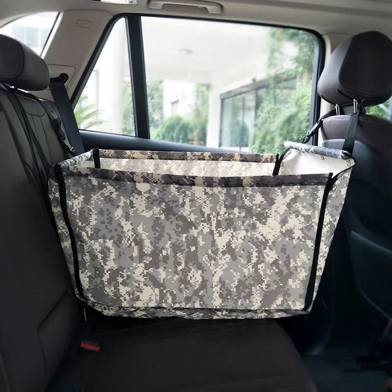 Car Dog Carrier Folding Car Seat Pad Safe Outdoor Carry Bag Car Travel Accessories Waterproof Back Seat Bag Basket for Large Dog