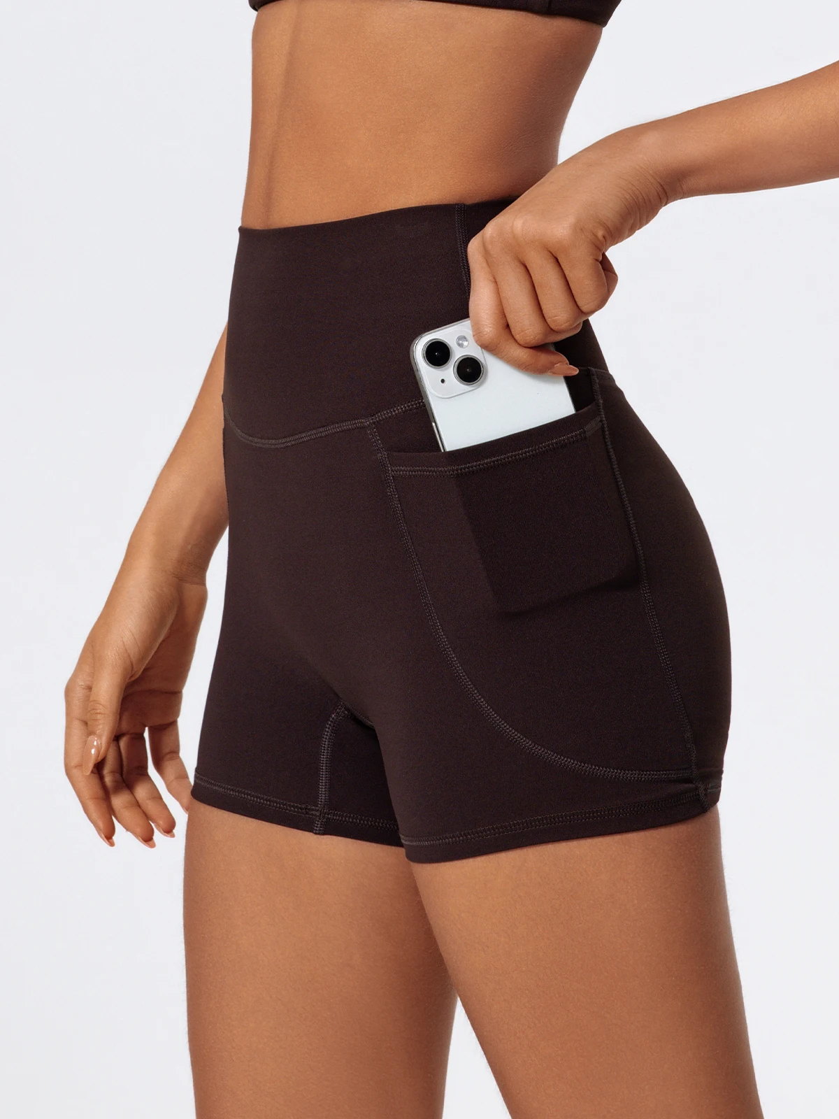 Hearuisavy Taschen Workout Gym Legging Frauen Radfahren Shorts Quick-Dry Yoga Kleidung Atmungsaktiv Hohe Taille Sport Shorts Weibliche – Detail 30