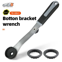 Super B Bicycle Repair Tools Botton Bracket Wrench with BB9000/BBR60 Adaptor Disassemble and Install for Shimano TB-BB41