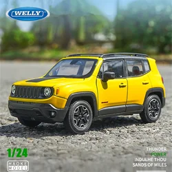 WELLY 1:24 Jeep Renegade Trailhawk SUV Alloy Car Model Diecasts Metal Toy Off-road Vehicles Car Model Simulation Gifts