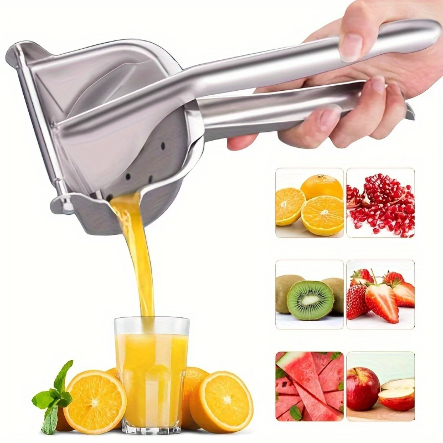 2pcs A true manual lemon juice press, citrus juice press, heavy aluminum alloy manual squeezing juice press, orange, lime, and g