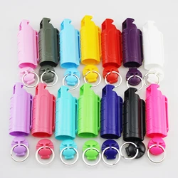 20ml EDC Reusable Pepper Spray Tank Bottle Plastic Case Emergency Empty Box Spray Shell with Key Ring Keychain Portable Housing