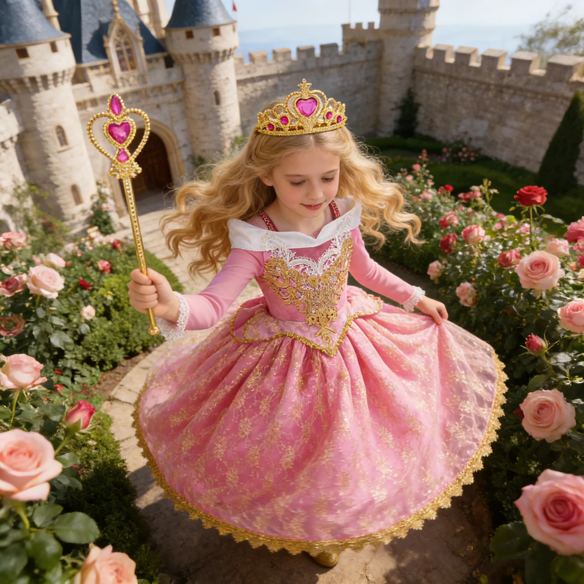 Girls Sleeping Aurora Beauty P - Embroidery Print recension och pris