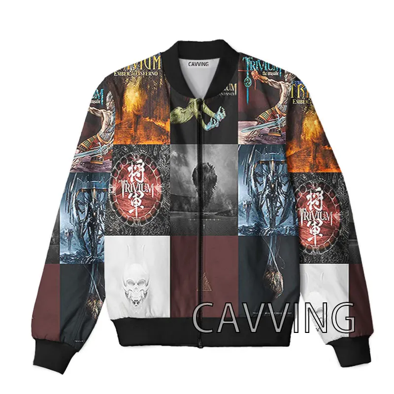 CAVVING 3D Printed Trivium Band Zipper Bomber Jackets Men Overcoat Mens Coat Zip Up Jackets for Women/Men  H01