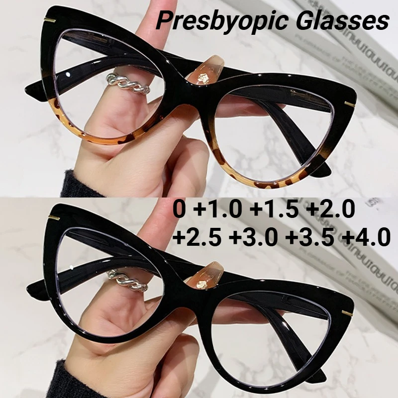 

High-Definition Anti Blue Light Reading Glasses New Retro Cat-Eye Ultra-lightweight and Comfortable Presbyopia Eyewear