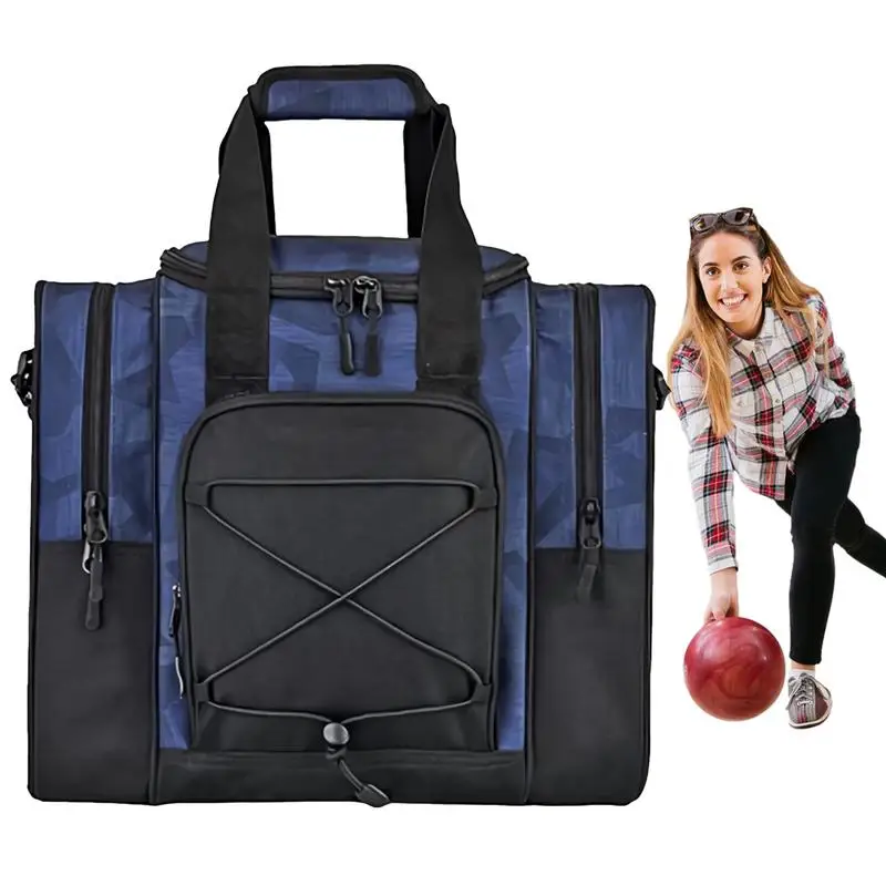 

Bowling Bag Single Bowling Ball Holder Multifunctional Handbag With Adjustable Belt Padded Compartment Fits Bowling Ball Shoes