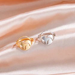 HIPEE Trend Lovely Squirrel Animal Rings For Women Stainless Steel Hollow Animal Finger Ring for Female Charm Jewelry Party Gift