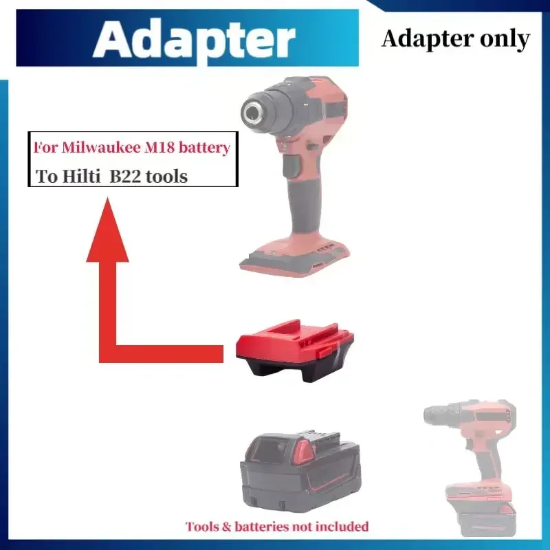 Bateria Conversor Adaptador sem Bateria e Ferramenta Milwaukee a Ferramenta Hilti Milwaukee M18