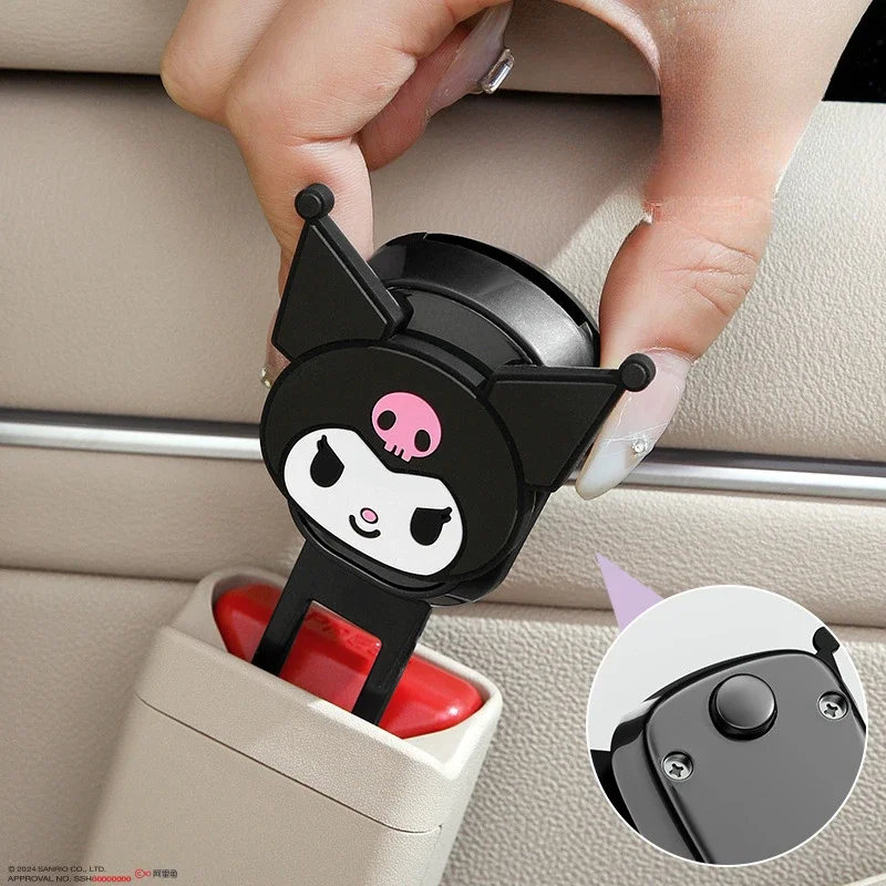 

Cartoon Kuromis Melodys Car Safety Buckle Passenger Safety Insert with Car Seat Belt Extension Safety Belt Holder Accessories