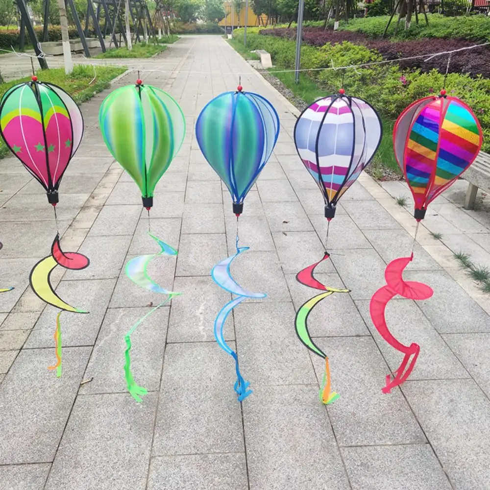 

Strip Style Hot Air Balloon Wind Spinner Wind Chime Colorful Garden Wind Spinners Large Cute Spiral Windchimes Shopping Malls