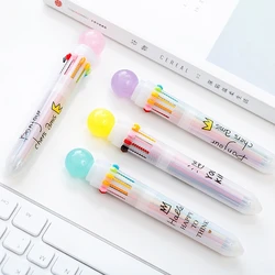 10 In1 Color Ballpoint Pen Retractable Smooth Writing Korean Stationery for Office School Student Gift Stocking Stuffer