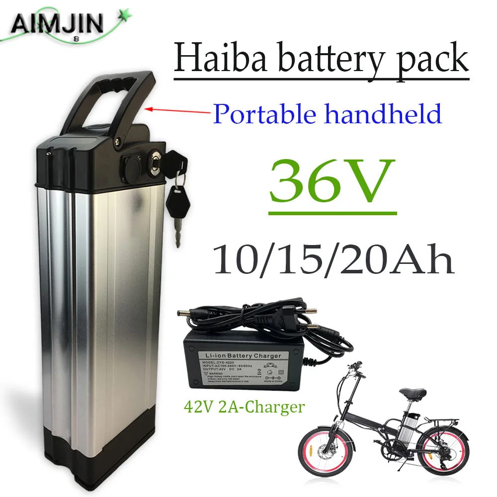 

HaiBa 36V Li-ion Battery Pack, 10Ah/15Ah/20Ah High capacity For Shengmilo MX20 Portable handheld+Charger