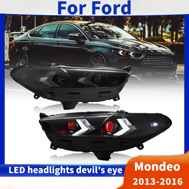 

For Ford Mondeo 2013-2016 Modified Devil Eye Headlight Assembly LED Car Headlight