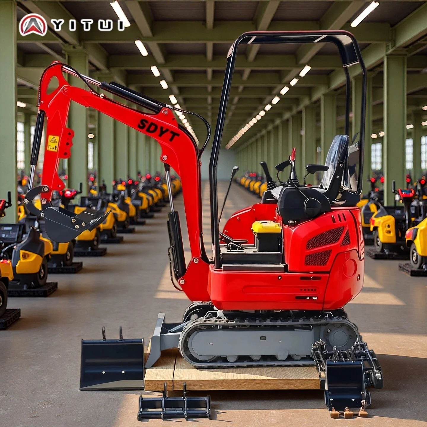 Yitui حفارة هيدروليكية صغيرة على طراز الأسرة الأكثر مبيعًا 2.0 طن مع الملحقات والتسليم المجاني مخصصة Euro 5 Ce #1