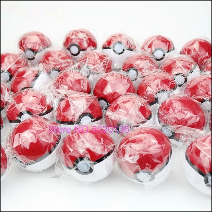 30 Pcs Pokemon Pokeballs 7 Cm Balls + 30 Pcs Free Random Mini Figures Inside Action & Toy Figures for Children