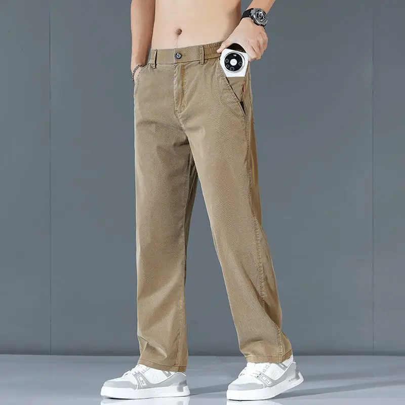 Lyocell Tencel Jeans Men's Spring Summer Thin Straight Casual Loose Pants in Multiple Colors to Choose From