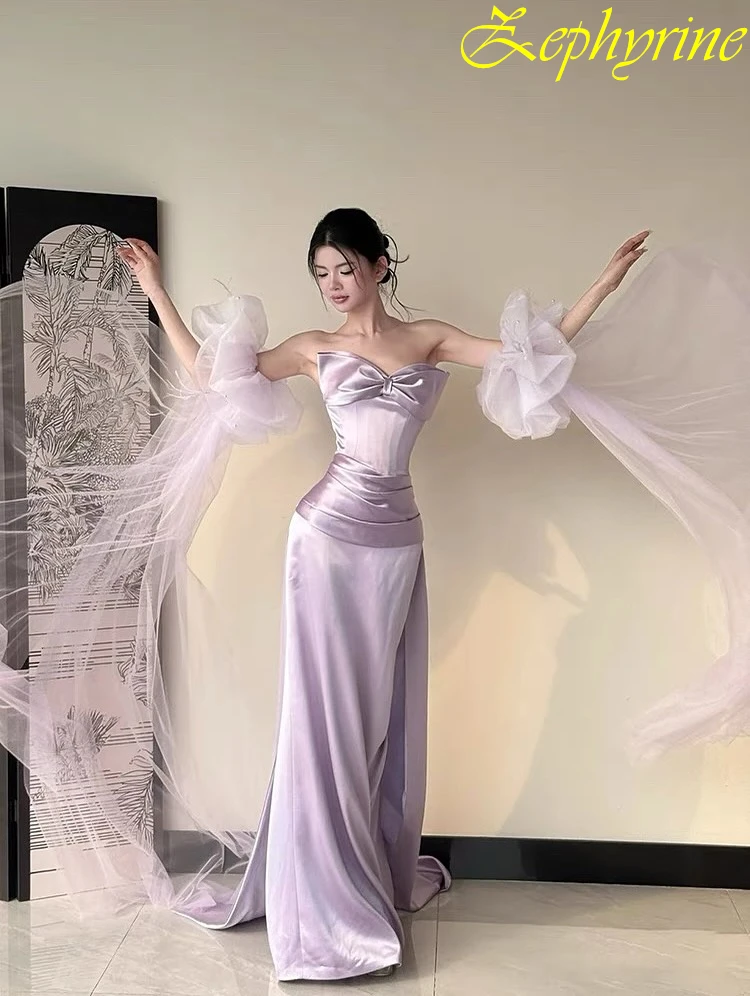 

Customized Straight Strapless Elegant Fashion Evening Dress and Temperament High Quality Celebrity Gowns Delicate Prom Dress