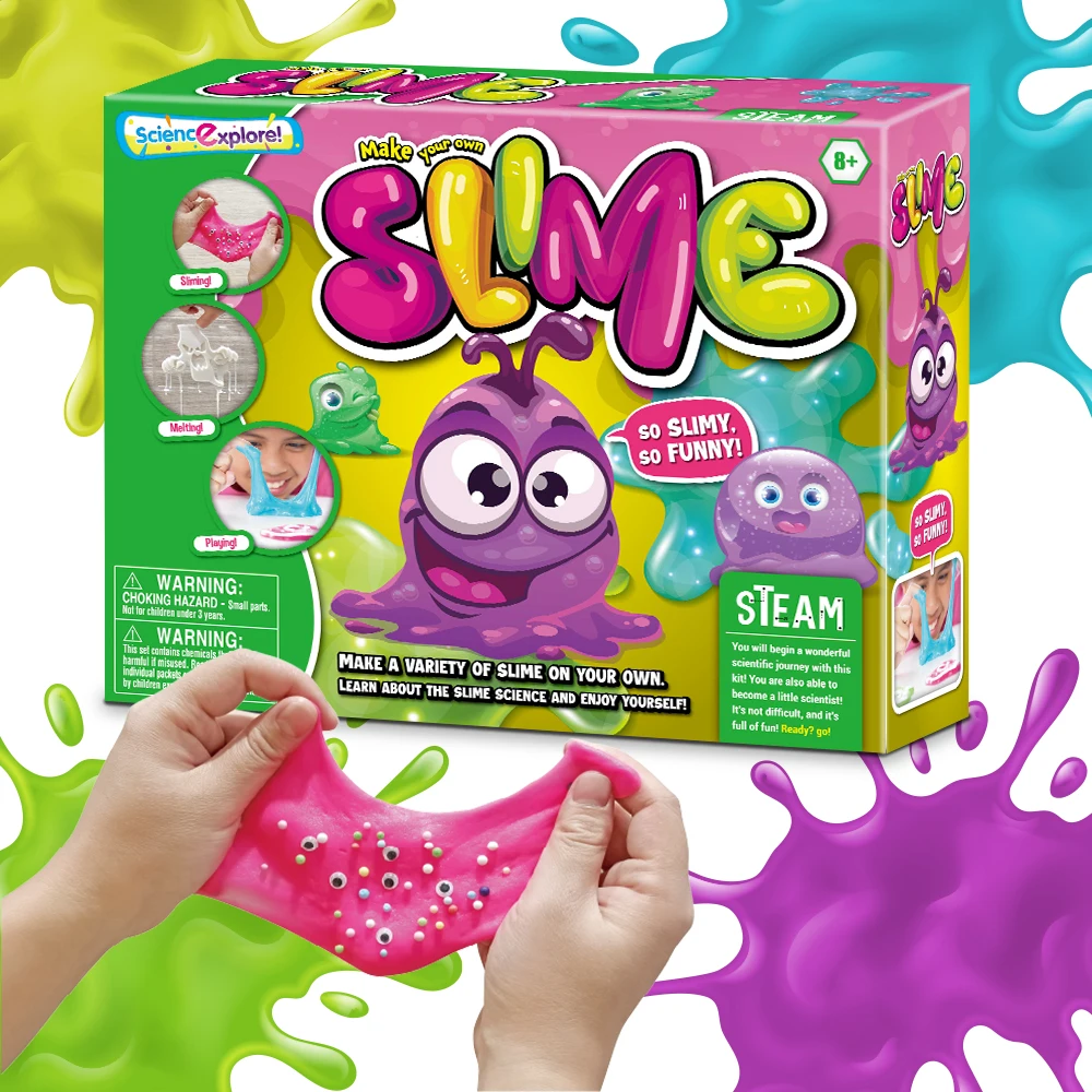 New Slime Making Kits Science Experiments Kit DIY Glitter Slme Magic Making Polymer Clay Powder for Kids Antistress Toys Gifts