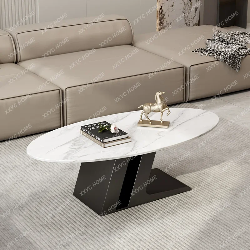 

GG minimalist modern minimalist rock slab coffee table living room home, small apartment light luxury office sofa