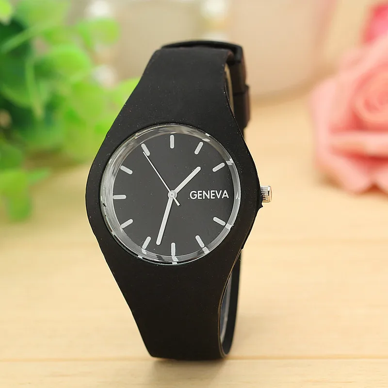 Reloj de silicona de marca de moda para mujer, reloj informal de cuarzo, relojes de vestir para mujer, reloj de pulsera de gelatina para mujer