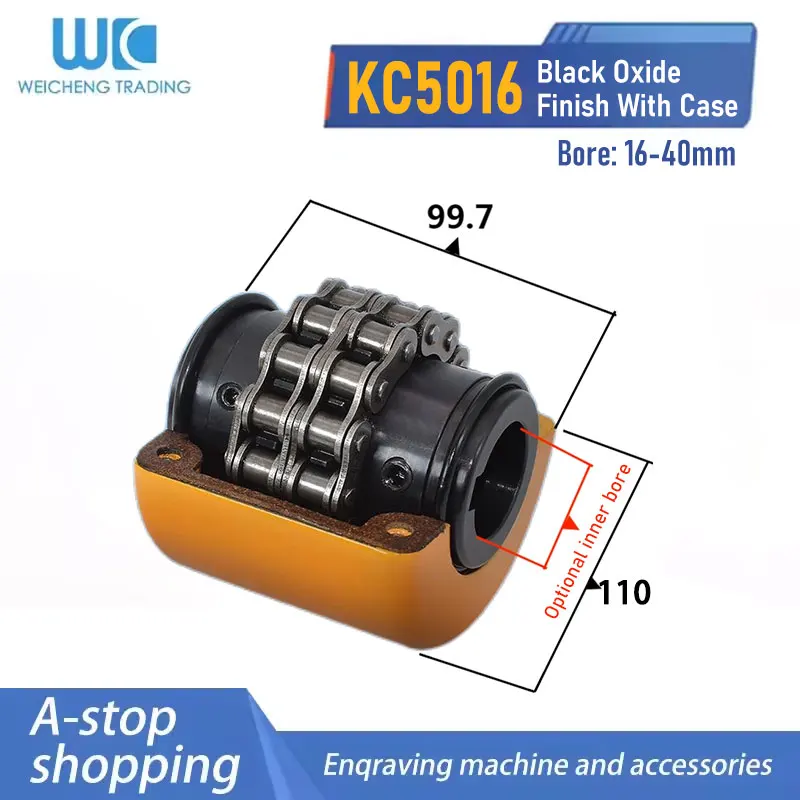 KC5016 Roller Chain Coupling With High Torque Blackened Finish And Housing For Motor Coupling Applications