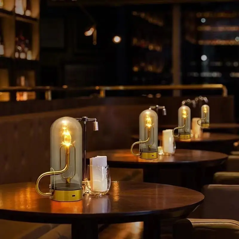 앰비언트 라이트 창의적 스트레스 해소 소품 충전식 모조 촛불 스윙 장식 카운터 식탁 장식 테이블 램프