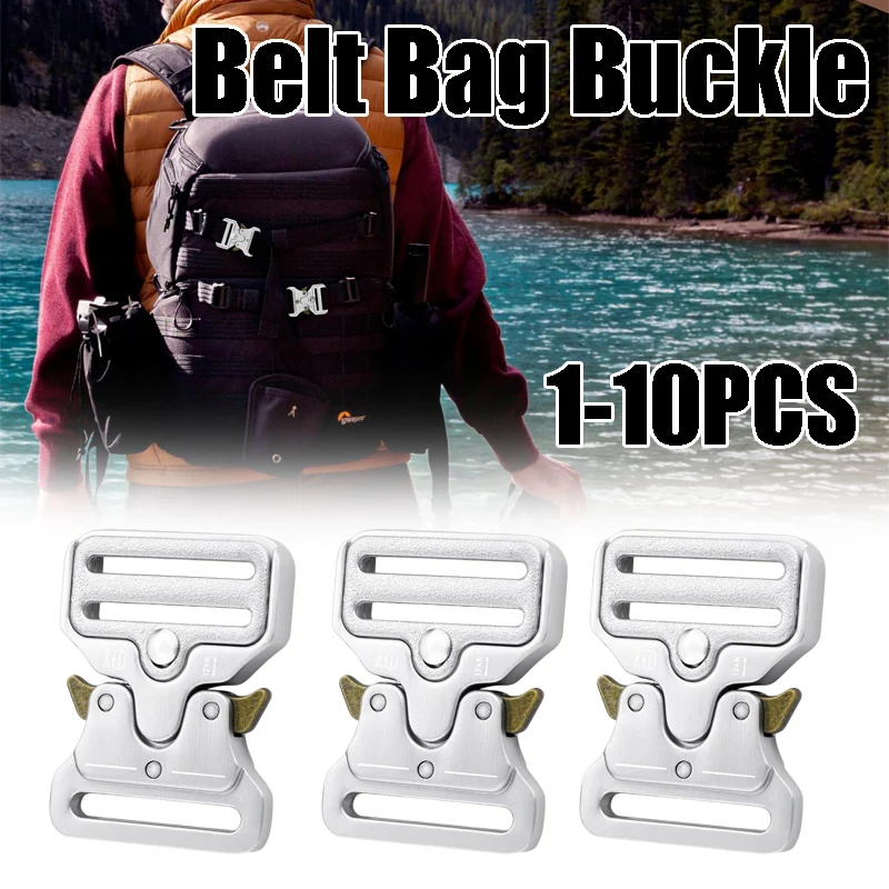 

Heavy-Duty 33mm Tactical Belt Buckle Quick Release Alloy Buckle Scratch-Resistant Metal Combat Buckle for Men's Belts