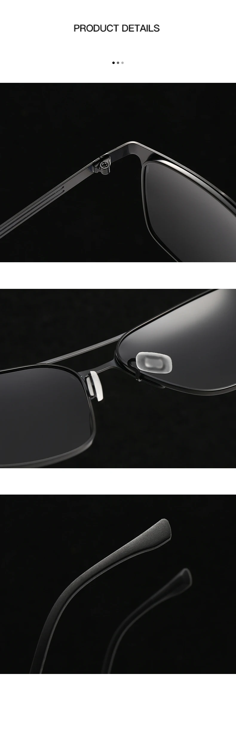 Polarisierte Sonnenbrille aus Metall im neuen Stil, modische Doppelrahmen-Sonnenbrille, geeignet zum Fahren und Sonnenschutz 5149 – Detail 10