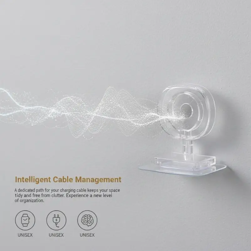 Wall Mounted Watch Charging Stand 3 in 1 Multi Functional Punch Free Holder for Smartwatch and Phone in Bedroom