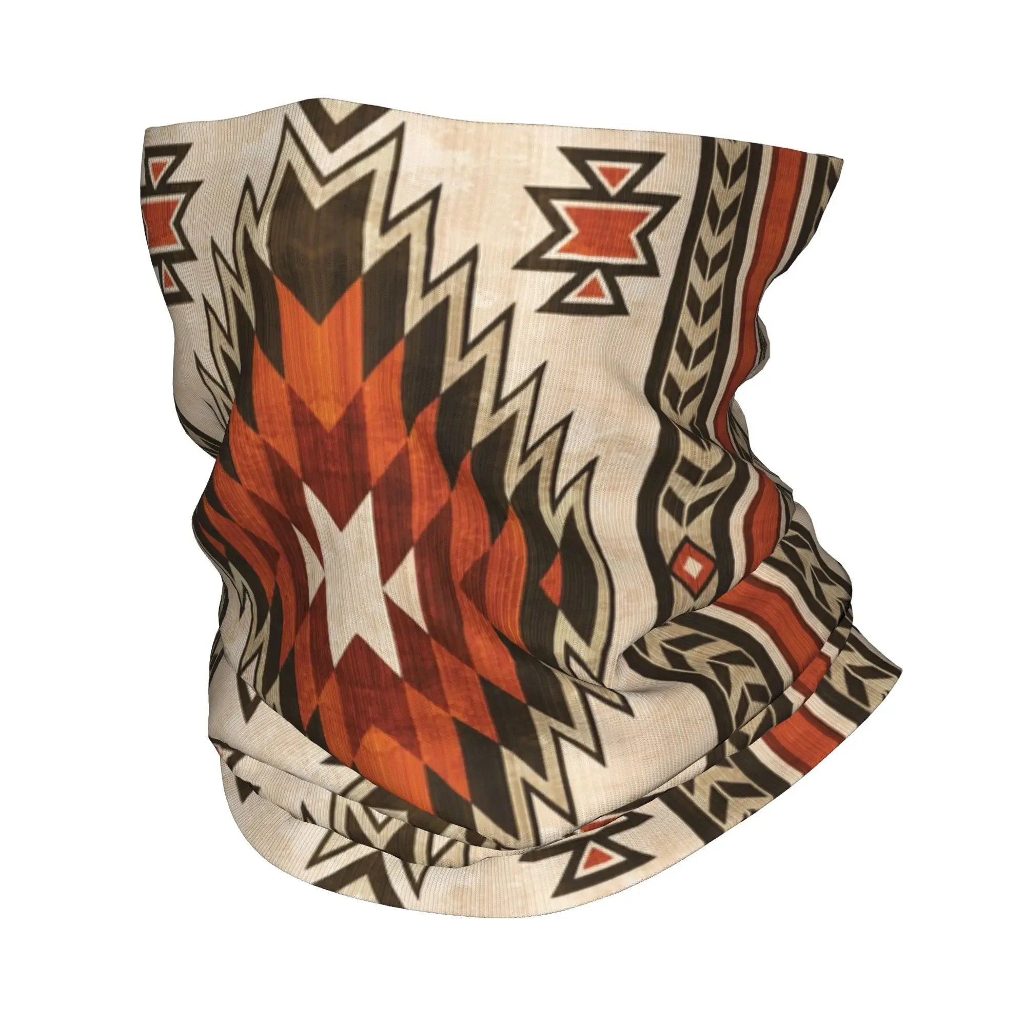 New Native Southwest Navajo Mexican Ethnic Aztec Geometric Print Bandana Neck Gaiter Face Scarf Cover Headband Tube Balaclava