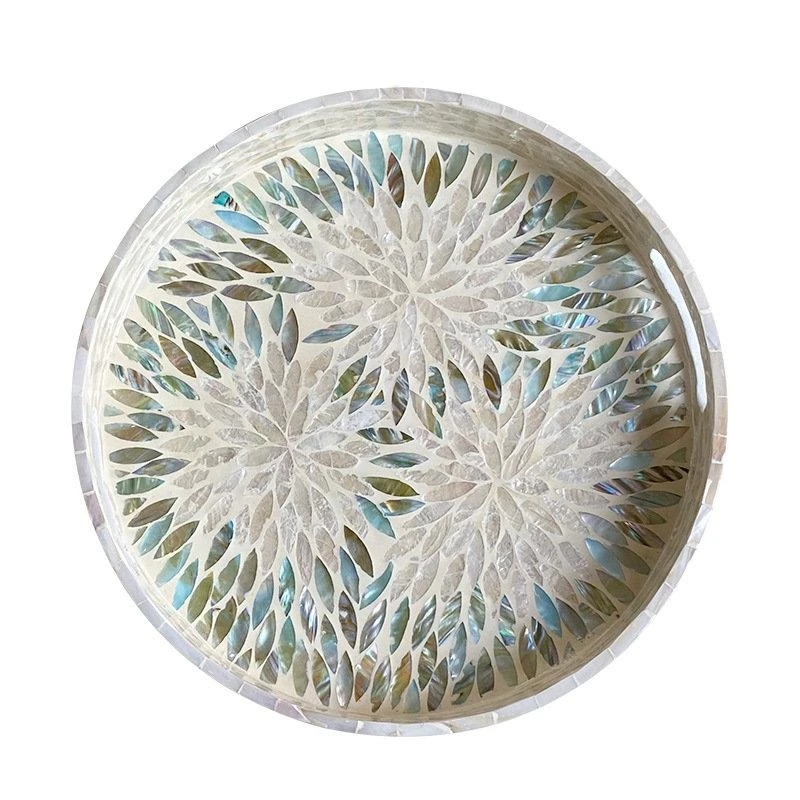 Natural Shells Decorative Storage Tray Jewelry Earrings Organizer Trays Dresser Table Box Cosmetics Container