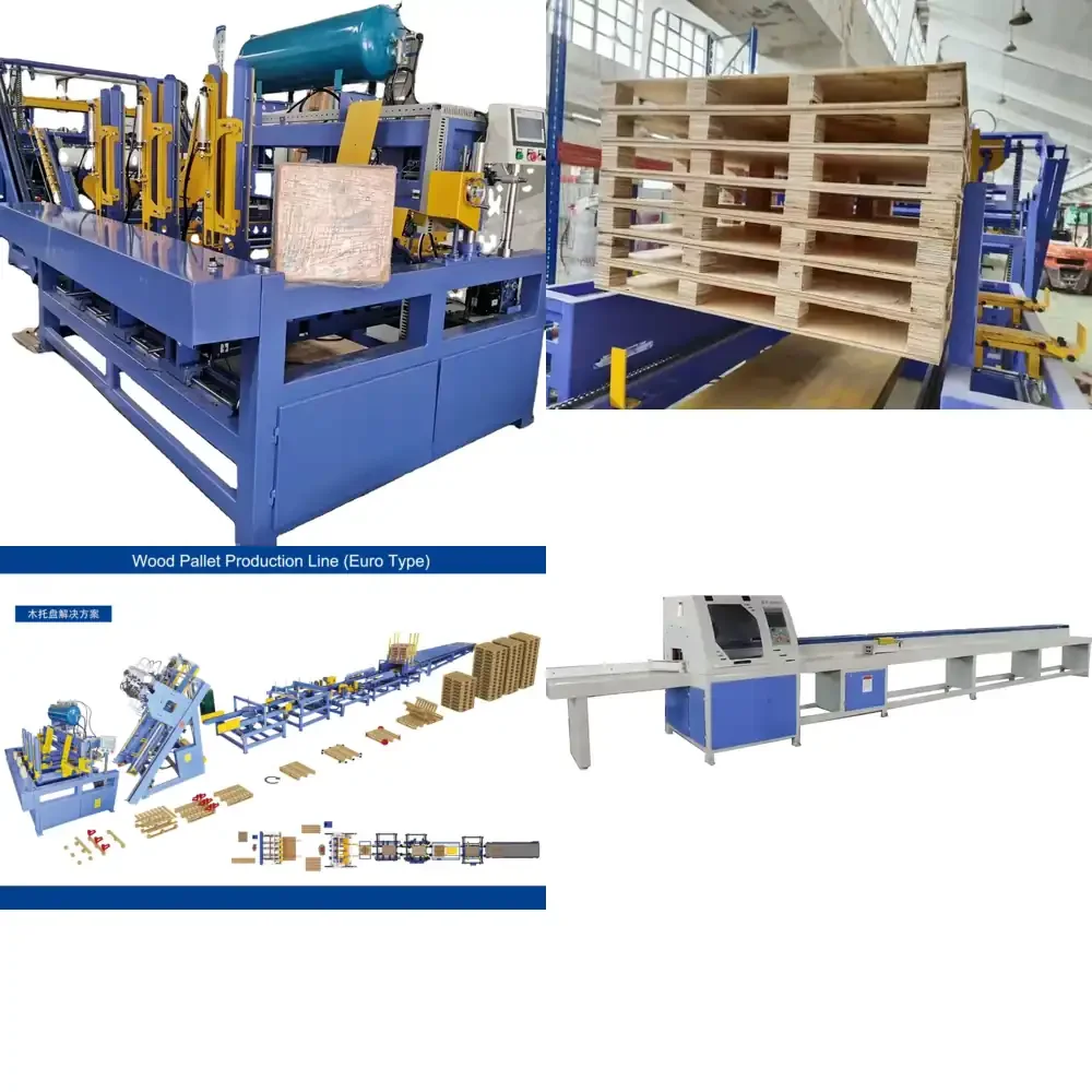 High Security Performance Automatic USA/Euro Type Wood Pallet Block Making Machine with 7S Capacity