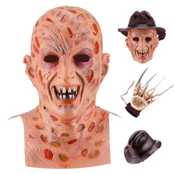 Freddy Krueger Decoration Halloween Horror Mask Latex Adult Party Costume Hat Halloween Mask Scary Carnival Cosplay Props