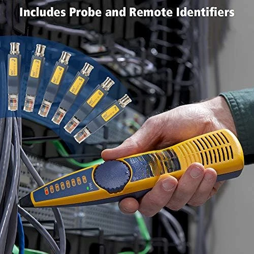 Troubleshoots RJ11, RJ45, Coax, Tests 10/100/1000Base-T, and Voip, Includes IntelliTone Pro 200 & Remote ID Kit