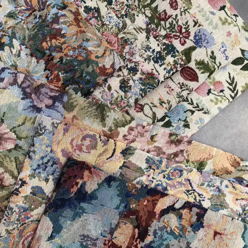 

Окрашенная в пряжу цветочная жаккардовая ткань для одежды «сделай сам» с подушками, обувь, шапки, модная одежда, шитье своими руками на метр, ткань