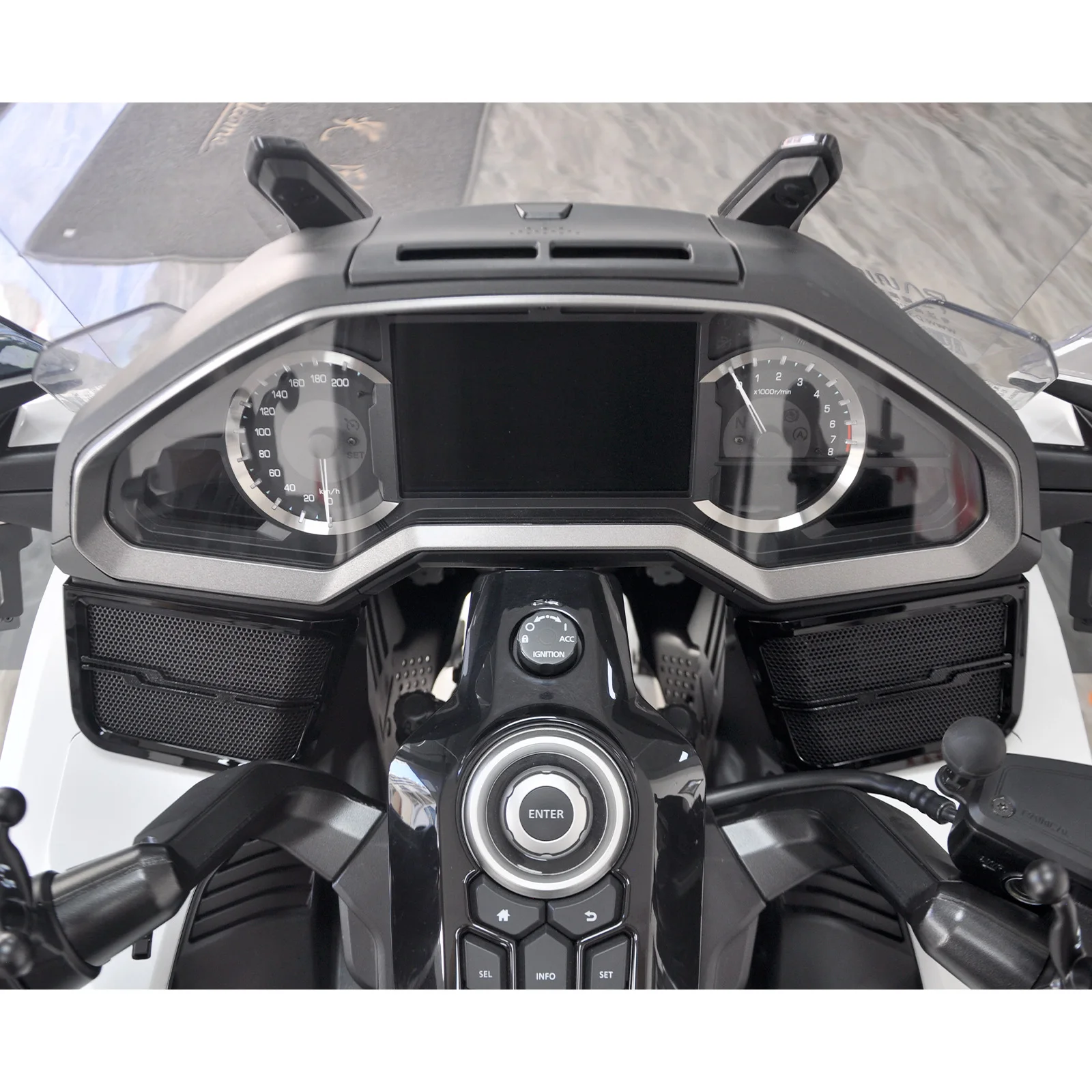 

Panical Motorcycle Front & Rear Speaker Grills Audio Trumpet Trim Cover Decor for Honda Gold Wing GL1800 B F6B 2018-2025