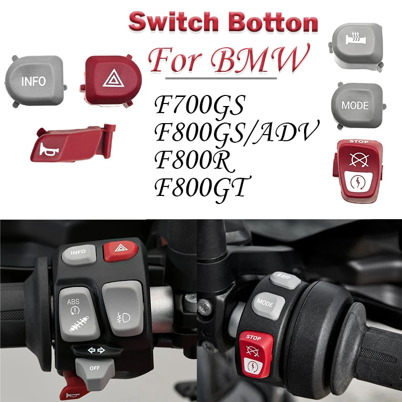 Motorcycle Switch Button Cover For BMW F800GS adventure ADV F700GS F800R F800GT F800 GS R GT  Switch Start Push Button Cover