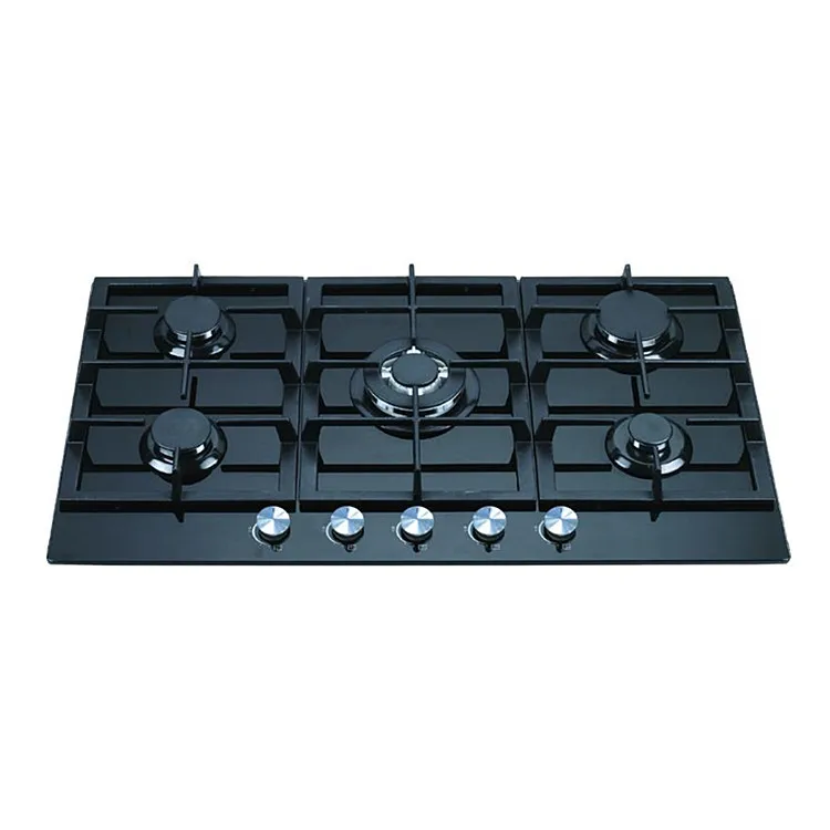 kitchen stove 5000W power commercial induction cooker restaurant Commercial tempered glass five eye gas stove