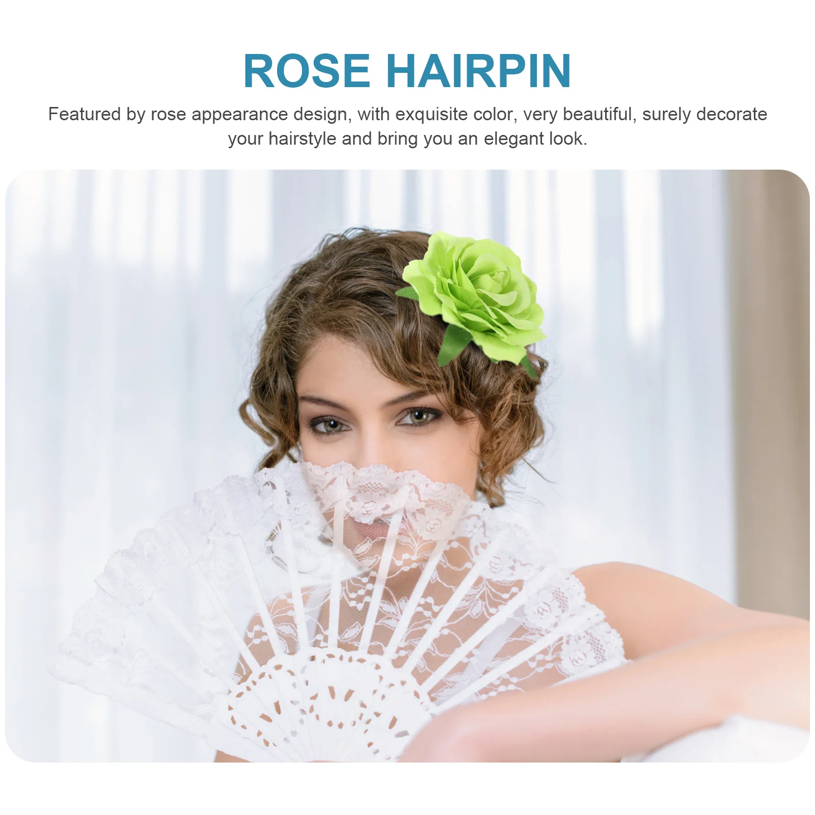 

8Pcs Women Rose Hair Clips Flower Hairpins for Wedding Party Prom Fashion Hair Accessories Barrettes for Women