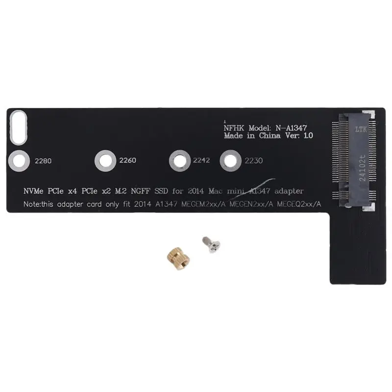 AED7-New Nvme M2 SSD Converter Card To For Apply Mac Mini 2014 A1347 MEGEN2 MEGEQ2 Adapter Raiser PCI Express NGFF 760P 600P Ris