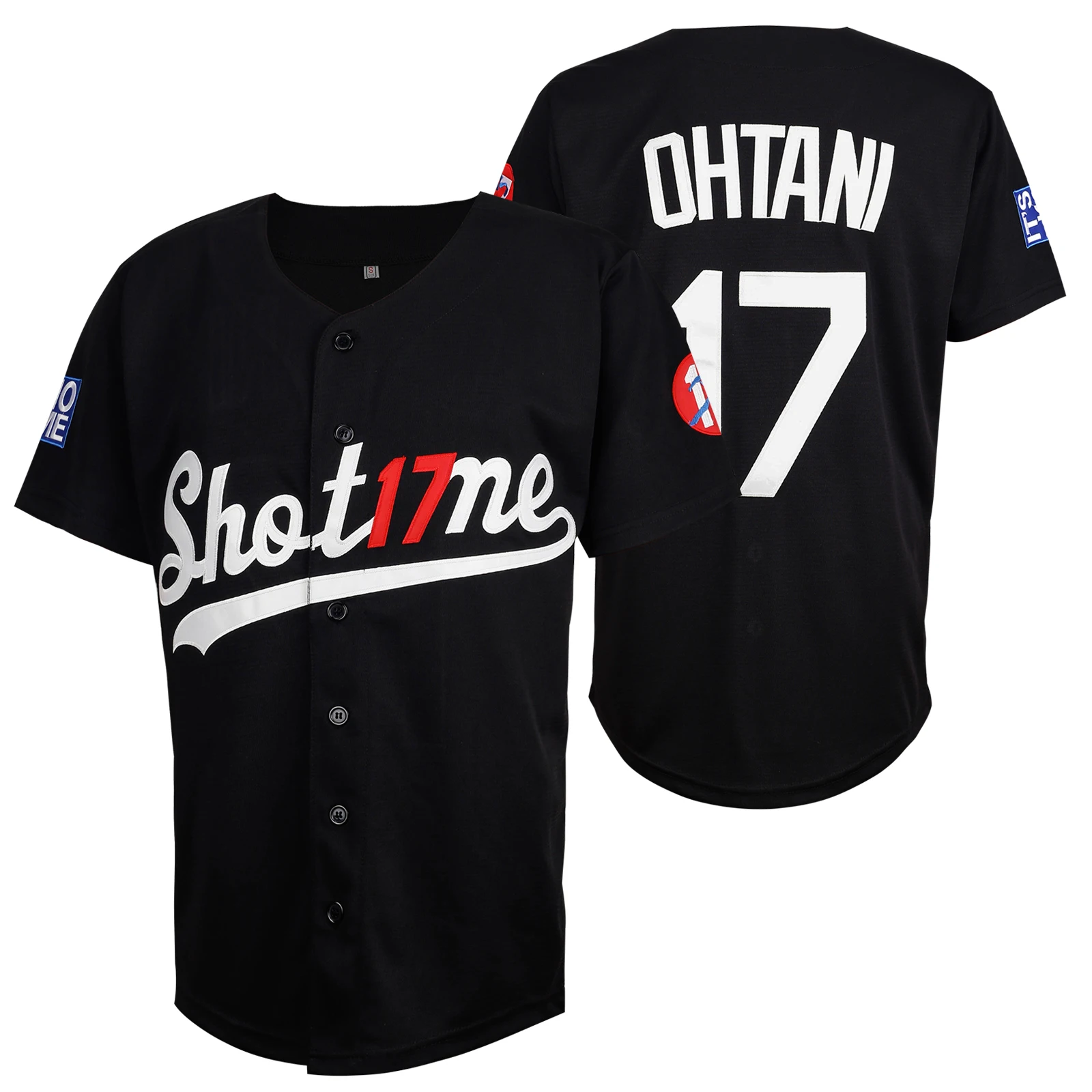 

2025 Hot-selling SHOT17ME Men's Shotime 17 Ohtani Baseball Jersey Embroidery Sewn Hipster Hip Hop Shirts