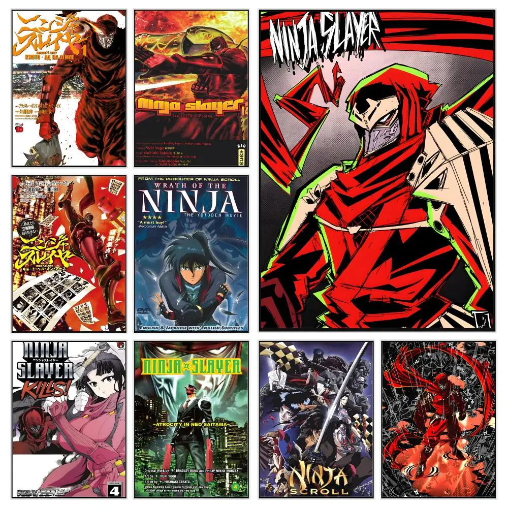 Action Anime Ninja Slayer Poster Trendy Aesthetic Wall Decor for Dorm & Bedroom