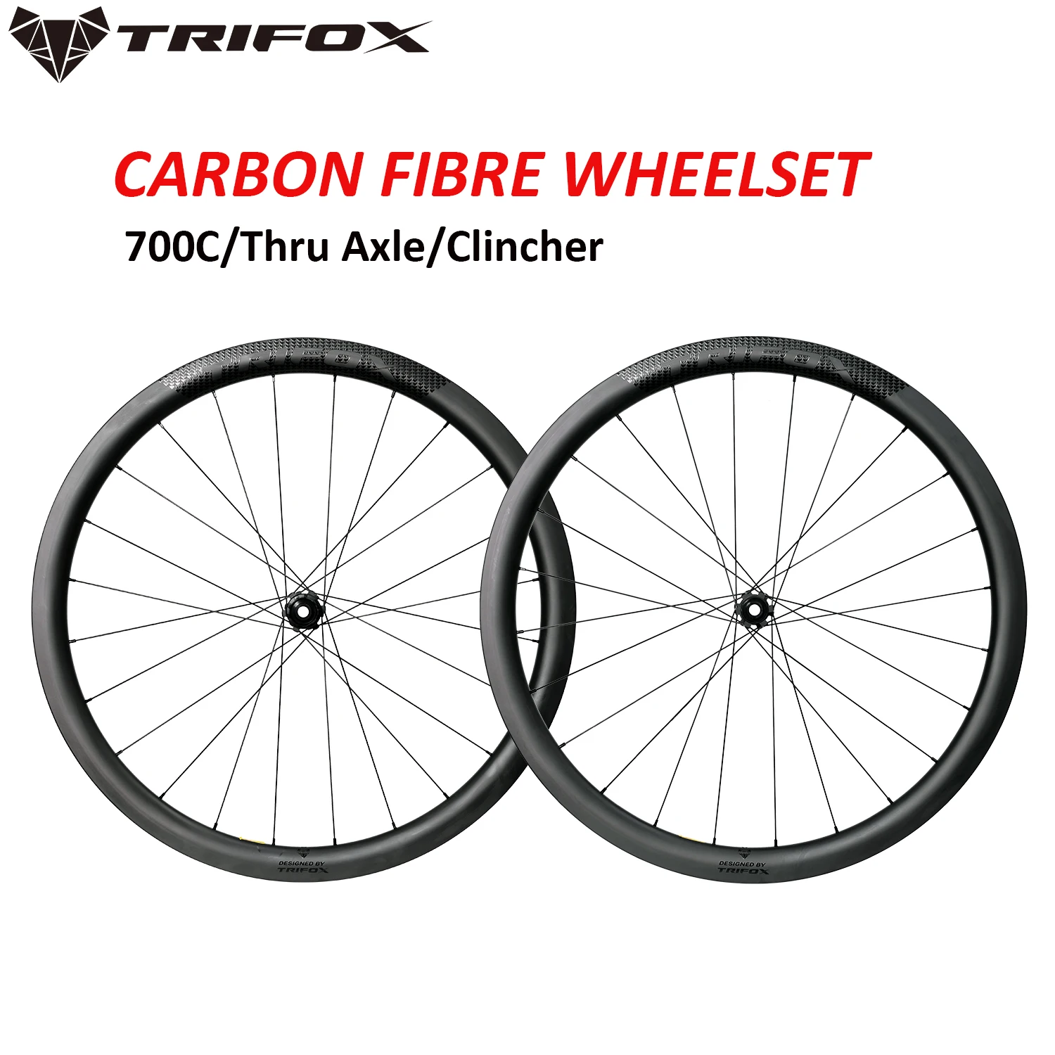 TRIFOX Carbon Road Bike Wheels Disc Brake Center Lock 700C40/45/50/60MM Road Bike Wheelset  For SHIMANO HG 8-11s