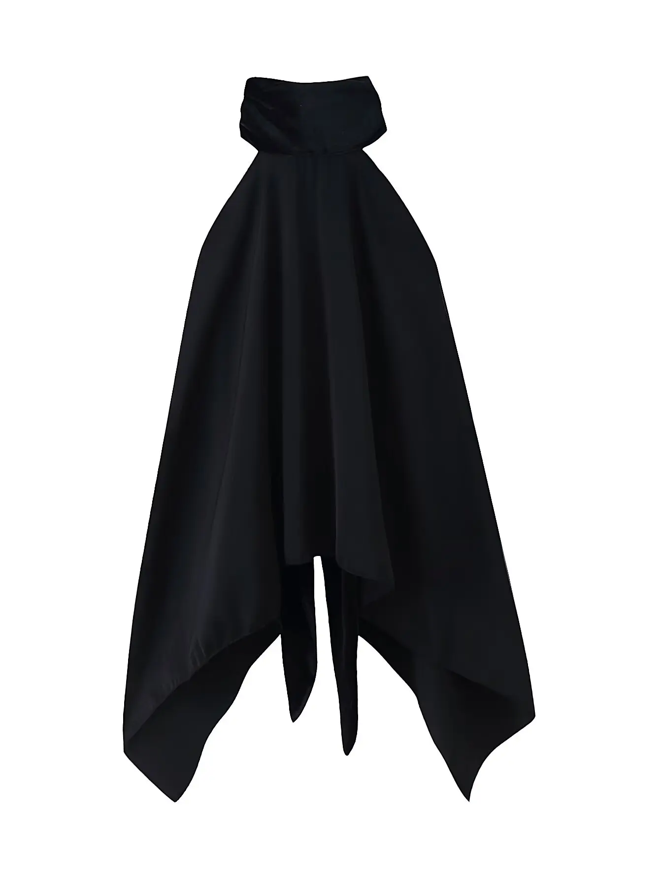 

Женские блузки без рукавов с лямкой на шее, черные бархатные бейки, свободные асимметричные топы, длинные рубашки