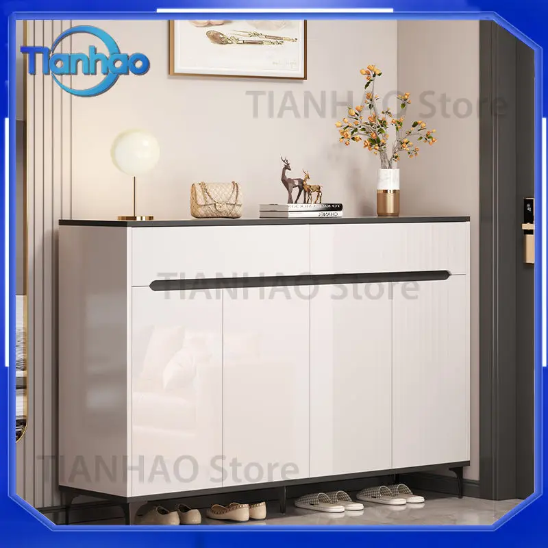 Shoe Cabinet for Home Door Entrance Corridor Living Room Balcony Back Storage Simple Shoe Locker
