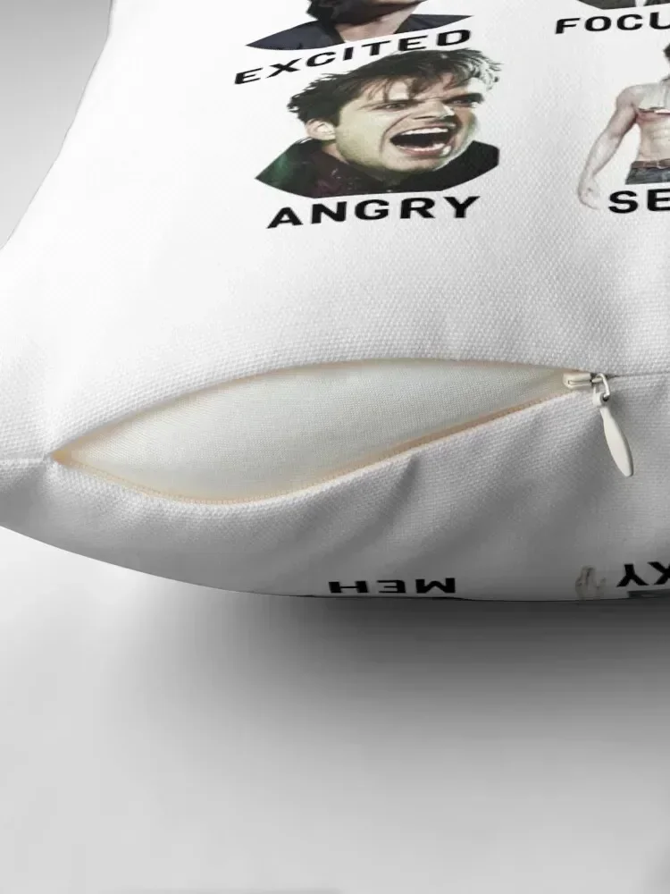 Sebastian Stan - Funny Feelings - Bucky Barnes - Signature Throw Pillow Pillowcase Room decorating items pillow