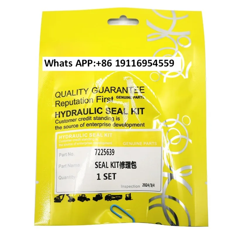 5 unidades 7225639 Kit de vedação Kit de reparo de cilindro de lança S770 Anel de carregador