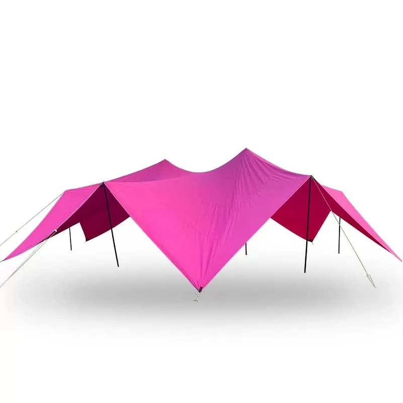 Oversized special-shaped awning outdoor camping sun protection rain protection multi-person party camp tent