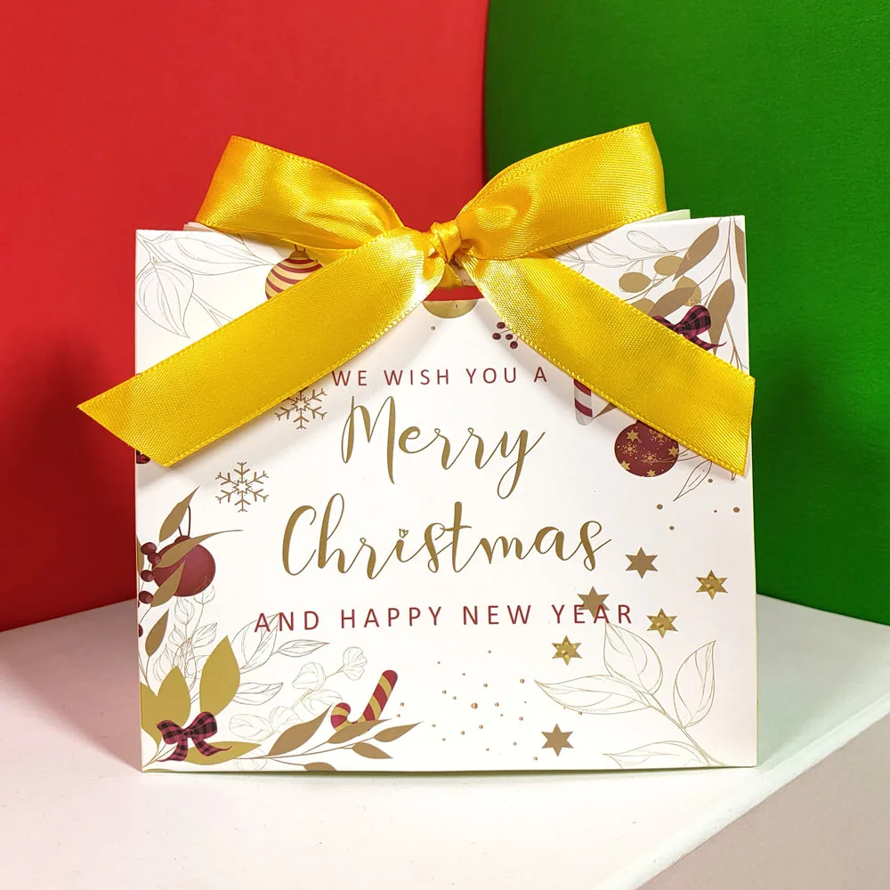 20/50/100pcs Christmas Party Favor Mini Paperboard Kids Gift Candy Box Red Green White For New Year Festival Holiday Decor